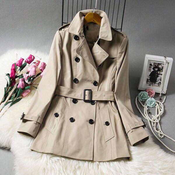 women's trench coats short classic windbreaker waterproof british new high-end english style autumn winter gabadian solid color casual, Tan;black
women's trench coats short classic windbreaker waterproof british new high-end english style autumn winter gabadian solid color casual, Tan;black