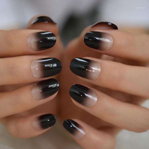 black ombre clear false nails short oval press on fingernails designed for daily 24 count1, Red;gold
black ombre clear false nails short oval press on fingernails designed for daily 24 count1, Red;gold