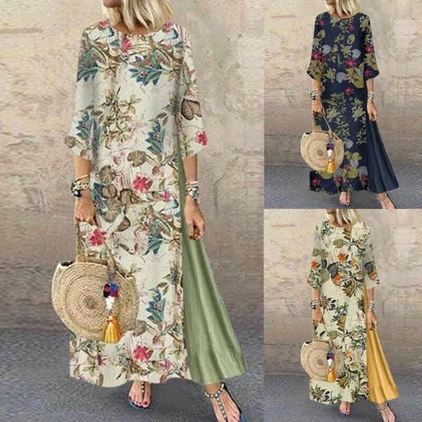 casual dresses boho women cotton linen baggy kaftan dress summer floral long plus size, Black;gray
casual dresses boho women cotton linen baggy kaftan dress summer floral long plus size, Black;gray