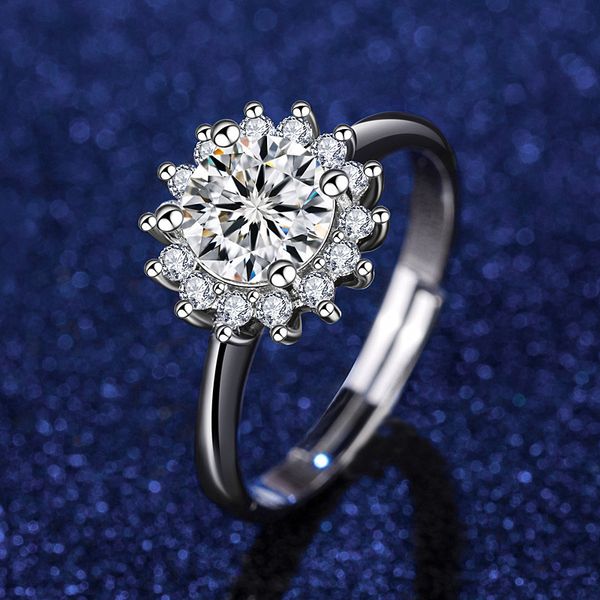 pure gold platinum flowers diamond solitaire ring with side stones opening adjustable full cubic zirconia wedding couple gift for women love, Silver
pure gold platinum flowers diamond solitaire ring with side stones opening adjustable full cubic zirconia wedding couple gift for women love, Silver