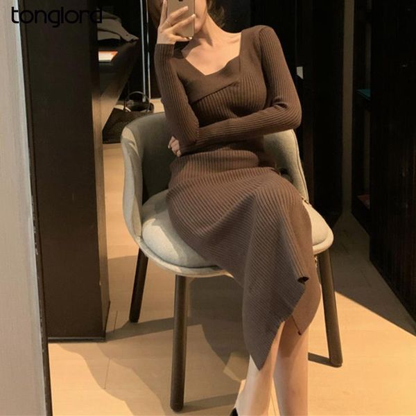casual dresses autumn retro irregular cross v-neck knitted for winter women long sleeve female sweater bottoming dress, Black;gray
casual dresses autumn retro irregular cross v-neck knitted for winter women long sleeve female sweater bottoming dress, Black;gray