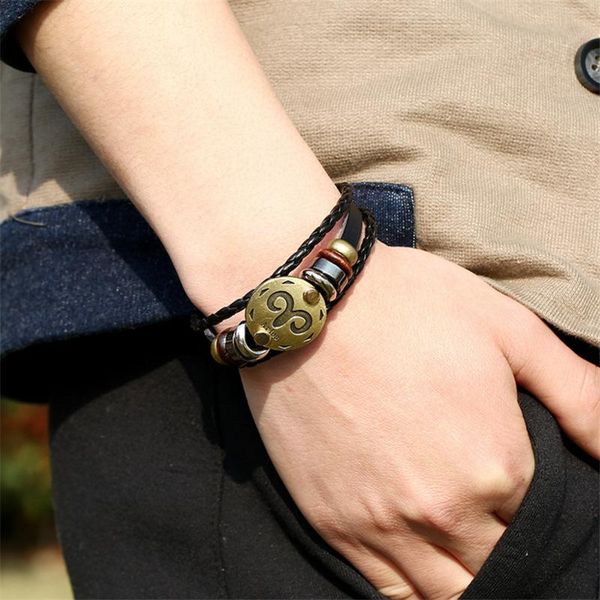 charm bracelets leather bracelet 12 zodiac signs constellation men women fashion multilayer weave bangle birthday gifts 2021, Golden;silver
charm bracelets leather bracelet 12 zodiac signs constellation men women fashion multilayer weave bangle birthday gifts 2021, Golden;silver
