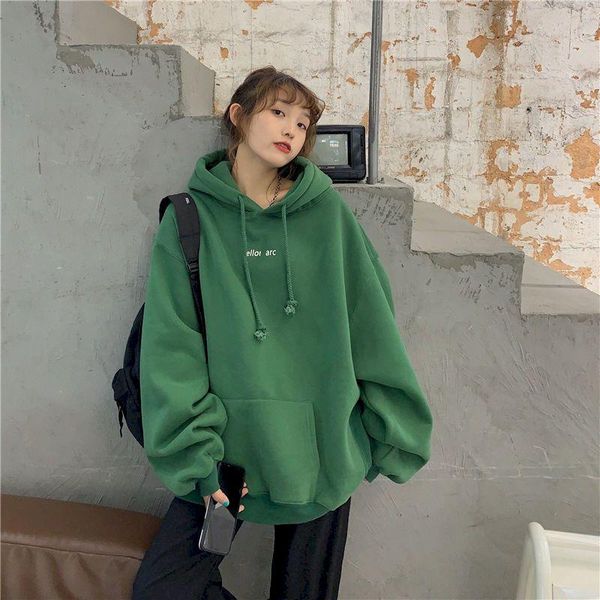 women's hoodies & sweatshirts hooded sweatshirt women plus velvet padded jacket 2021 autumn korean version loose lazy retro bulk items, Black
women's hoodies & sweatshirts hooded sweatshirt women plus velvet padded jacket 2021 autumn korean version loose lazy retro bulk items, Black