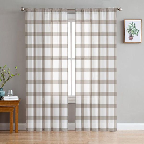 curtain & drapes luxury sheer window curtains light brown plaid kitchen bedroom living room tulle study french chiffon
curtain & drapes luxury sheer window curtains light brown plaid kitchen bedroom living room tulle study french chiffon