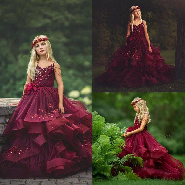 girl's dresses lace burgundy flower girl tiered skirts tulle appliqued a line little girls pageant dress beading first communion gowns, Red;yellow
girl's dresses lace burgundy flower girl tiered skirts tulle appliqued a line little girls pageant dress beading first communion gowns, Red;yellow