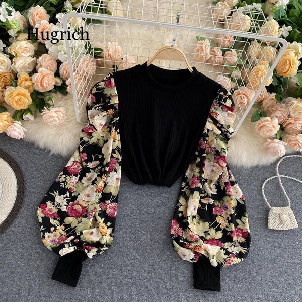 women's blouses & shirts women autumn printed bottoming shirt puff sleeve stitching patchwork o-neck temperament slim fit female blouse, White
women's blouses & shirts women autumn printed bottoming shirt puff sleeve stitching patchwork o-neck temperament slim fit female blouse, White