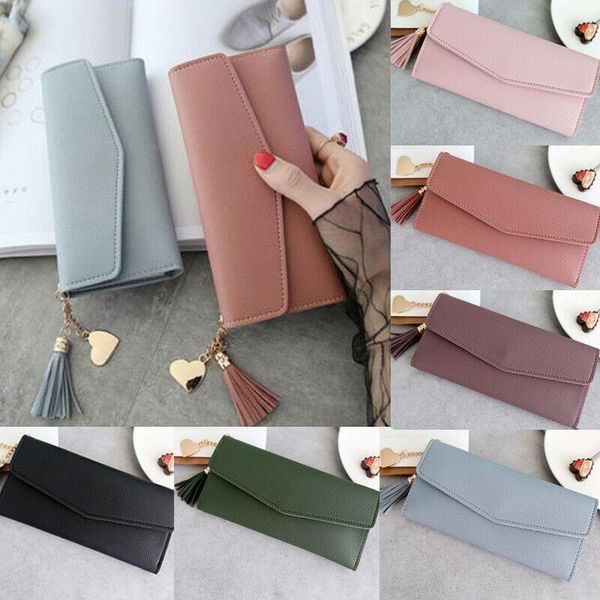 wallets drop women pu leather clutch wallet long style card holder case purse lady tassel solid color 7 colors, Red;black
wallets drop women pu leather clutch wallet long style card holder case purse lady tassel solid color 7 colors, Red;black