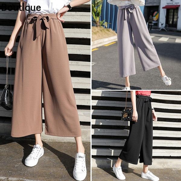 women's pants & capris wide-legged spring autumn korean version of loose chiffon casual straight nine points high-waisted, Black;white
women's pants & capris wide-legged spring autumn korean version of loose chiffon casual straight nine points high-waisted, Black;white