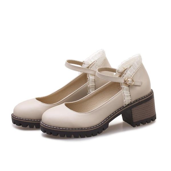 flat shoes girls' leather women round toe pumps chunky high heels mary jane causal ladies sweet lace thick 32-43, Black;grey
flat shoes girls' leather women round toe pumps chunky high heels mary jane causal ladies sweet lace thick 32-43, Black;grey
