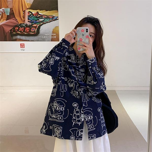 women's blouses & shirts women funny cute graffiti loose long sleeve female 2021 korean, White
women's blouses & shirts women funny cute graffiti loose long sleeve female 2021 korean, White