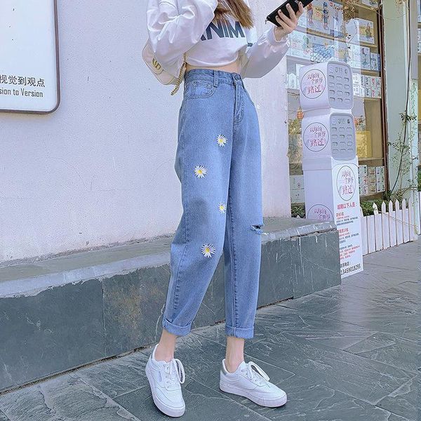 women's jeans ladies denim trousers 2021 high-waist cropped casual loose slim wild straight leg fashion plus size, Blue
women's jeans ladies denim trousers 2021 high-waist cropped casual loose slim wild straight leg fashion plus size, Blue