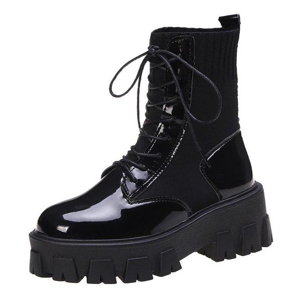 boots high platform thick-heeled knit thick soles women's zipper autumn winter style, Black
boots high platform thick-heeled knit thick soles women's zipper autumn winter style, Black