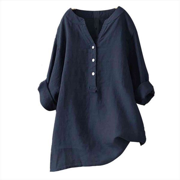 plus size solid color women shirts v neck long sleeve loose casual office clothing female, White
plus size solid color women shirts v neck long sleeve loose casual office clothing female, White