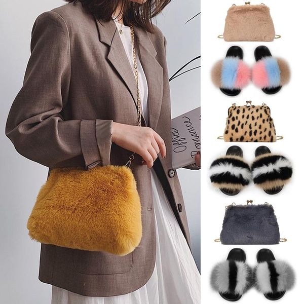 fur slippers women real slides home shoes furry flat sandals single shoulder messenger bag set plush chain ladies bags, Black
fur slippers women real slides home shoes furry flat sandals single shoulder messenger bag set plush chain ladies bags, Black