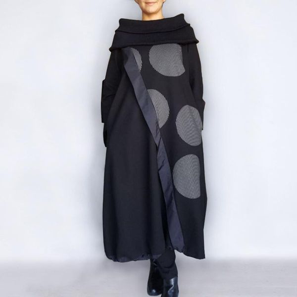 casual dresses oversized dress vonda 2021 high neck vintage polka dot printed long sleeve warm autumn robe loose vestidos femme, Black;gray
casual dresses oversized dress vonda 2021 high neck vintage polka dot printed long sleeve warm autumn robe loose vestidos femme, Black;gray