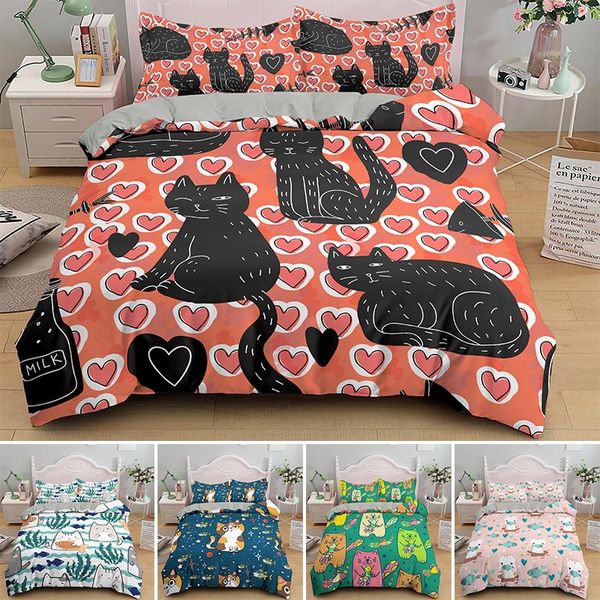 funny cartoon cat duvet cover sets single double king size bedding set 2/3pcs with pillowcase bedclothes drop
funny cartoon cat duvet cover sets single double king size bedding set 2/3pcs with pillowcase bedclothes drop