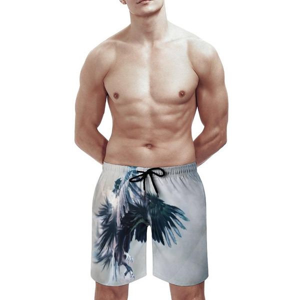 eagle print men's cool beach shorts summer swim trunks quick dry mesh lining board with pockets, White;black
eagle print men's cool beach shorts summer swim trunks quick dry mesh lining board with pockets, White;black