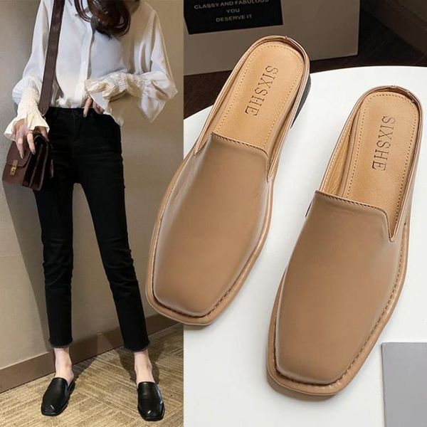 retor sewing square toe mules lazy shoes woman microfiber leather slides flip flops low heels cover slippers women sandalias, Black
retor sewing square toe mules lazy shoes woman microfiber leather slides flip flops low heels cover slippers women sandalias, Black