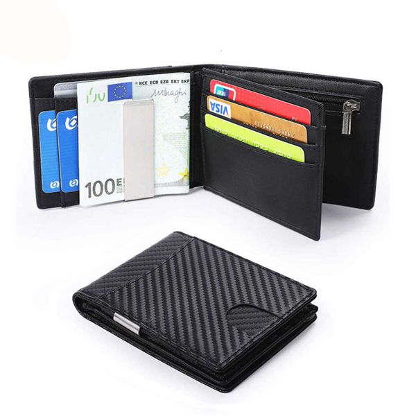 the wallet men's carbon fiber multi function zipper coin bag rfid cow leather dollar clip, Black
the wallet men's carbon fiber multi function zipper coin bag rfid cow leather dollar clip, Black
