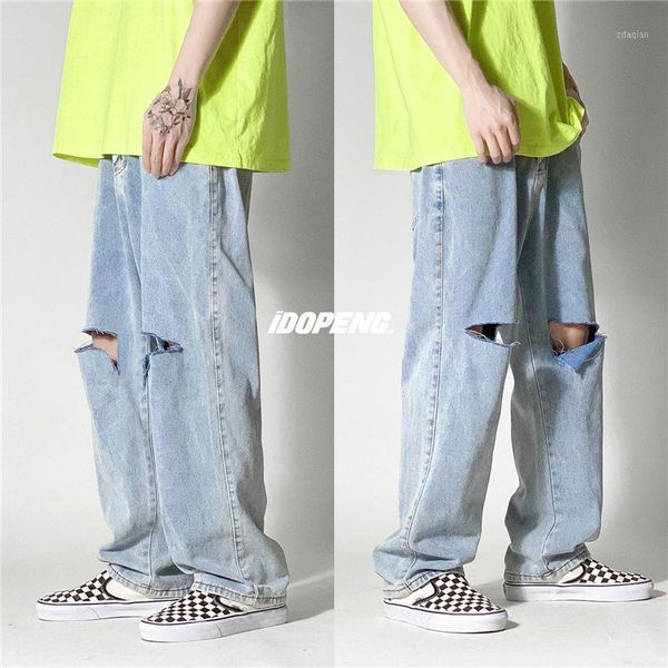 hong kong style street knee hole jeans 2021 men's dad pants tide flooring light blue
hong kong style street knee hole jeans 2021 men's dad pants tide flooring light blue