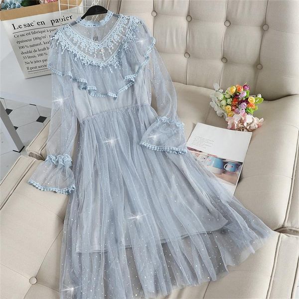 casual dresses spring women dress lace two pieces hollow out elegance long sleeve midi up office lady party vestidos, Black;gray
casual dresses spring women dress lace two pieces hollow out elegance long sleeve midi up office lady party vestidos, Black;gray