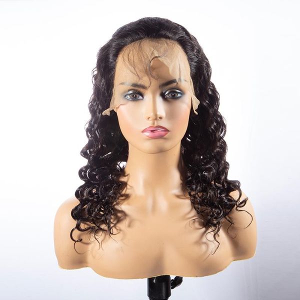 lace wigs water wave front wig brazilian deep frontal for black women human hair great quality, Black;brown 
lace wigs water wave front wig brazilian deep frontal for black women human hair great quality, Black;brown