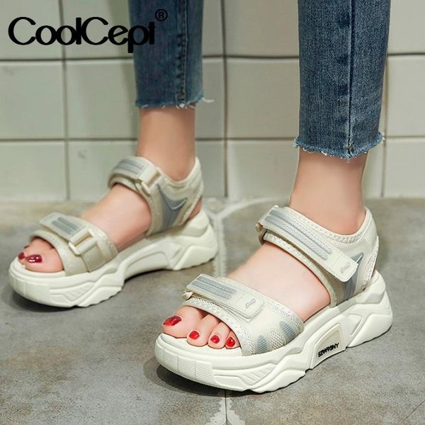 dress shoes coolcept sandals for women open toe thick bottom platform hook&loop sneaker casual footwear size 35-40, Black
dress shoes coolcept sandals for women open toe thick bottom platform hook&loop sneaker casual footwear size 35-40, Black