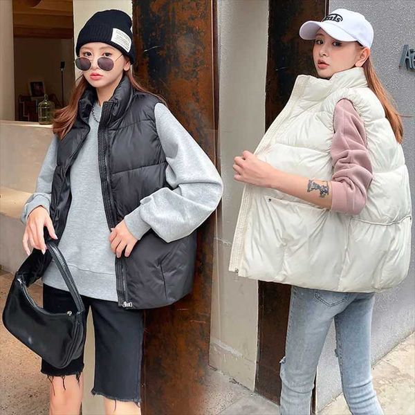 women's vests 2021 cotton vest women autumn and winter down padded jacket bread outer female clothing, Black;white
women's vests 2021 cotton vest women autumn and winter down padded jacket bread outer female clothing, Black;white