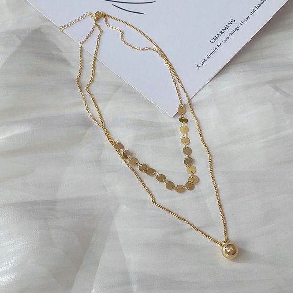 ball double-layer stacked wearing necklace simple fashion chain hip hop cold neck, Silver
ball double-layer stacked wearing necklace simple fashion chain hip hop cold neck, Silver