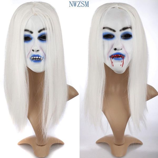 party masks halloween mask horrible creepy ghost bleeding costume prop latex rubber scary zombie white haired witch
party masks halloween mask horrible creepy ghost bleeding costume prop latex rubber scary zombie white haired witch