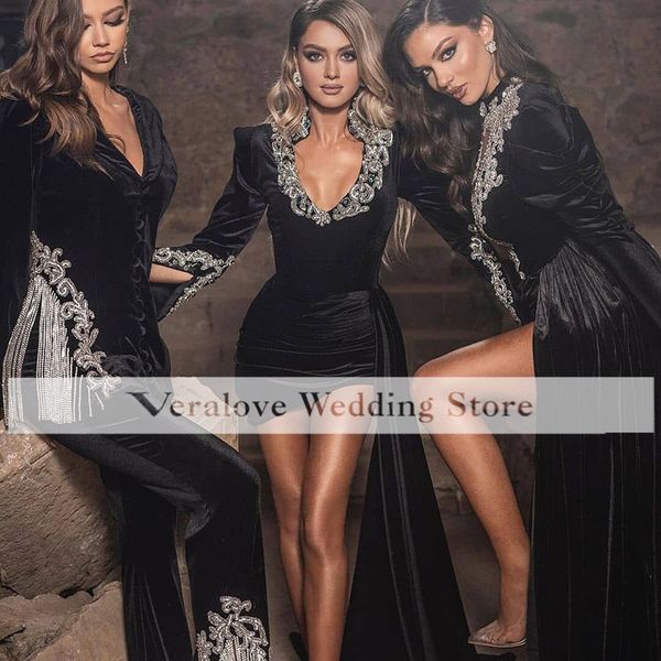 black velvet prom dress mermaid 2022 long sleeves formal celebrity evening party gowns custom beads robe de soirée de mariage
black velvet prom dress mermaid 2022 long sleeves formal celebrity evening party gowns custom beads robe de soirée de mariage