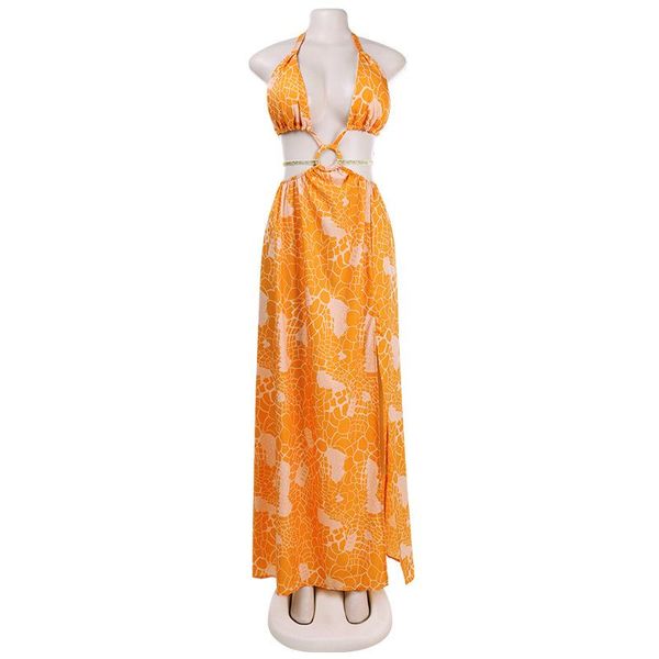 women's swimwear deep v neck long dress clothing hollow out patchwork print beachwear bandage cover ups 2021 summer bqiuini, White;black
women's swimwear deep v neck long dress clothing hollow out patchwork print beachwear bandage cover ups 2021 summer bqiuini, White;black
