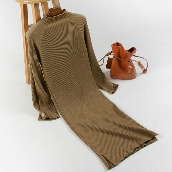 casual dresses 2021 fashion knit dress autumn and winter simple temperament side slit slim long sleeve button pleated, Black;gray
casual dresses 2021 fashion knit dress autumn and winter simple temperament side slit slim long sleeve button pleated, Black;gray
