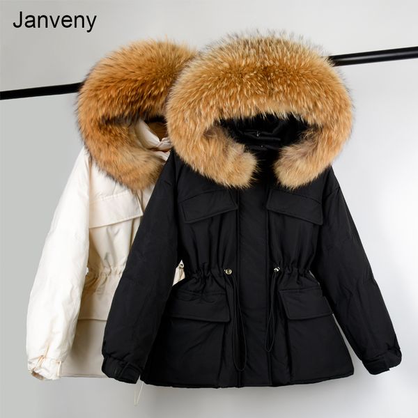 janveny huge raccoon fur hooded 2021 women down coat winter feather puffer parkas female short 90% duck down jacket snow outwear, Black
janveny huge raccoon fur hooded 2021 women down coat winter feather puffer parkas female short 90% duck down jacket snow outwear, Black