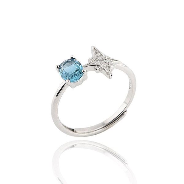 sterling silver four prongs inlaid with colored gemstones female ring opening adjustable star zircon crystal wedding rings, Slivery;golden
sterling silver four prongs inlaid with colored gemstones female ring opening adjustable star zircon crystal wedding rings, Slivery;golden