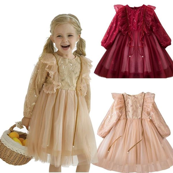 girl's dresses red flower long sleeve princess for kids birthday wedding party costume children ball gown clothing event prom, Red;yellow
girl's dresses red flower long sleeve princess for kids birthday wedding party costume children ball gown clothing event prom, Red;yellow