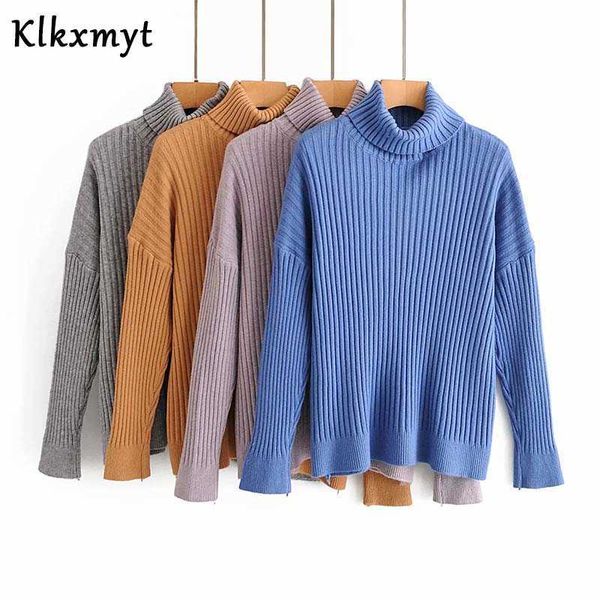 klkxmyt turtleneck za sweater women autumn winter fashion knitted vintage long sleeve female pullovers chic 210527, White;black
klkxmyt turtleneck za sweater women autumn winter fashion knitted vintage long sleeve female pullovers chic 210527, White;black