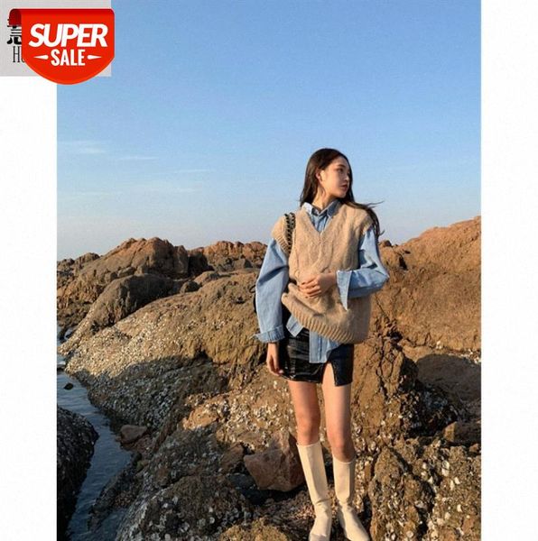 sweater vest women outer jacket ins temperament denim shirt hong kong style c #1m15, Black;gray
sweater vest women outer jacket ins temperament denim shirt hong kong style c #1m15, Black;gray