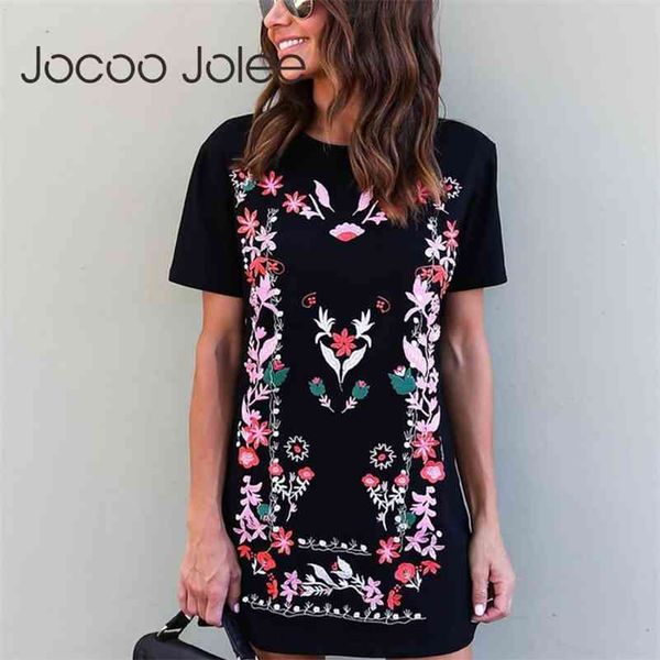 women vintage indie folk style loose t shirt casual short sleeve floral print mini dress streetwear 210416, Black;gray
women vintage indie folk style loose t shirt casual short sleeve floral print mini dress streetwear 210416, Black;gray