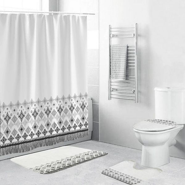 simple light luxury striped shower curtain bathroom decoration digital printing waterproof polyester four-piece set curtains
simple light luxury striped shower curtain bathroom decoration digital printing waterproof polyester four-piece set curtains