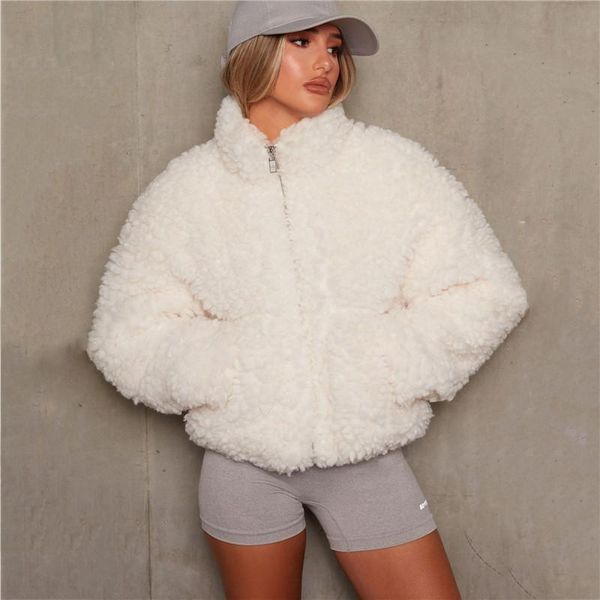 women's fur & faux winter long-sleeved coat women fashion plush zipper pockets loose warm coats vintage solid casual ladies short outwe, Black
women's fur & faux winter long-sleeved coat women fashion plush zipper pockets loose warm coats vintage solid casual ladies short outwe, Black