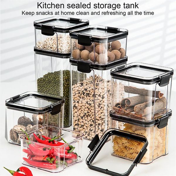 storage bottles & jars 460ml/700ml/1300ml/1800ml food container plastic kitchen refrigerator noodle box multigrain transparent sealed
storage bottles & jars 460ml/700ml/1300ml/1800ml food container plastic kitchen refrigerator noodle box multigrain transparent sealed