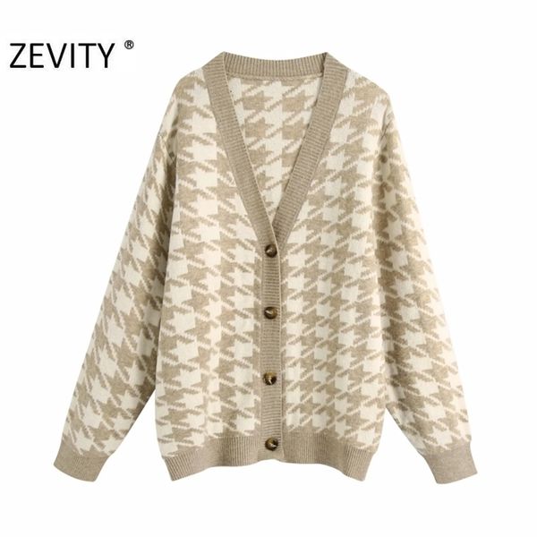 zevity new women fashion v neck houndstooth cardigan knitting sweater ladies long sleeve breasted retro sweaters chic s409, White;black
zevity new women fashion v neck houndstooth cardigan knitting sweater ladies long sleeve breasted retro sweaters chic s409, White;black