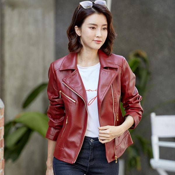 women's jackets casual leather jacket women autumn winter 2021 fashion classic blazer collar easy to match loose short coat mother, Black;brown
women's jackets casual leather jacket women autumn winter 2021 fashion classic blazer collar easy to match loose short coat mother, Black;brown