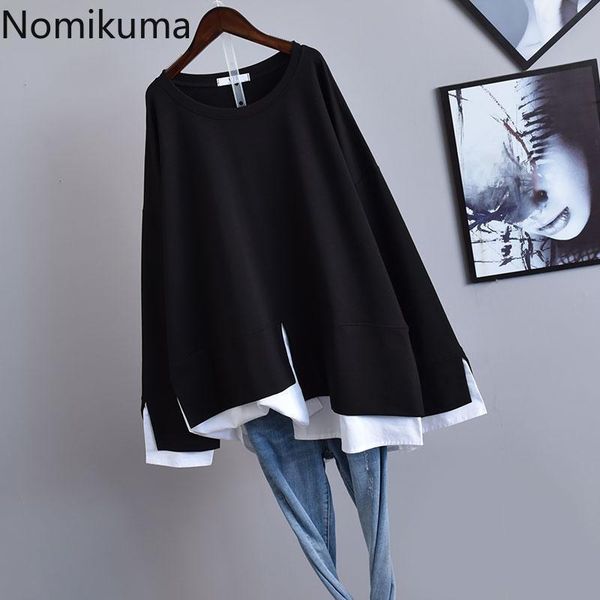 nomikuma autumn winter oversized pullover sweatshirt patchwork fake two pieces causal jumper long sleeve women hoodie 6c940 210427, Black
nomikuma autumn winter oversized pullover sweatshirt patchwork fake two pieces causal jumper long sleeve women hoodie 6c940 210427, Black