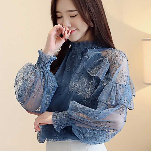blouse women lantern sleeve blue ladies chiffon casual lace polka print stand neck shirt solid floral 210601, White
blouse women lantern sleeve blue ladies chiffon casual lace polka print stand neck shirt solid floral 210601, White