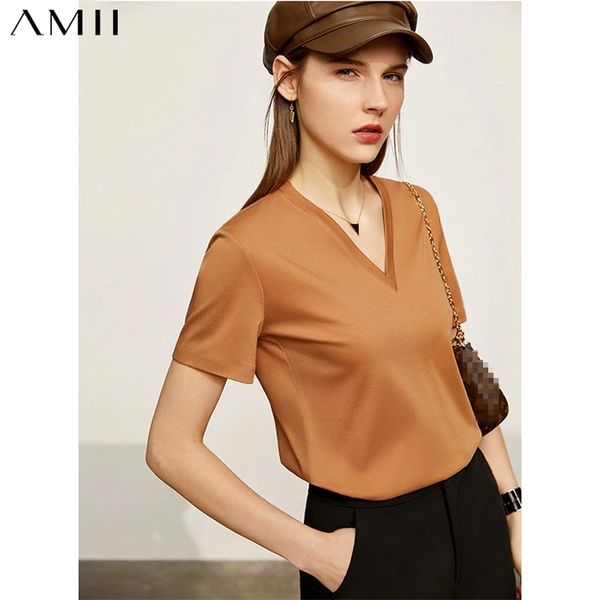 amii minimalism summer women's tshirt offical lady 100%cotton patchwork vneck cold 12130138 210708, White
amii minimalism summer women's tshirt offical lady 100%cotton patchwork vneck cold 12130138 210708, White