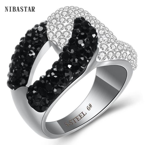 wedding rings black and clear austria crystal cross stainless steel ring engagement women jewelry, Slivery;golden
wedding rings black and clear austria crystal cross stainless steel ring engagement women jewelry, Slivery;golden