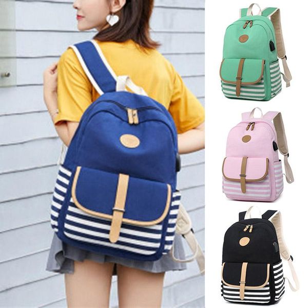 backpack women canvas usb charging port school bag rucksack zipper with purse for travel
backpack women canvas usb charging port school bag rucksack zipper with purse for travel