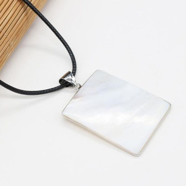 chains natural white shell necklace with rope length 55+5cm fashion rectangle pendant for charm jewelry gift 35x45mm, Silver
chains natural white shell necklace with rope length 55+5cm fashion rectangle pendant for charm jewelry gift 35x45mm, Silver